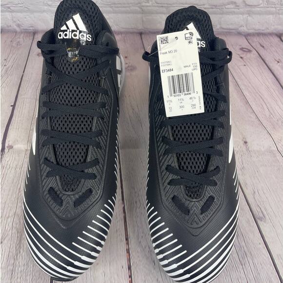Adidas Freak MD 20 Black White Football Cleats Mens Size 12 (EF3484) - Picture 7 of 11